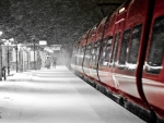 *Winter train station*