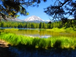 Lake Manzanita and Lassen Peak