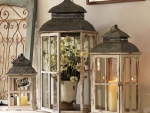 Beautiful decor with old lanterns