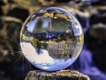 Nature upside down into crystal ball