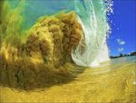 Sand in a wave