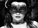 *Beautiful masked woman*