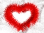 Red fur heart