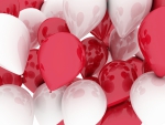 Red and white ballons