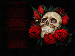 Skull and Red Roses