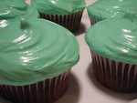 green cupcake