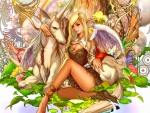 ELF GIRL with UNICORN