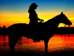 Cowgirl Sunset