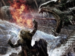 Odin and the serpent of the sea