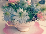 A cup of flowers