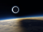 Solar eclipse from space