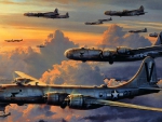 WWII B-29 Flying Fortress Print