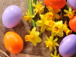 Daffodils and Easter Eggs