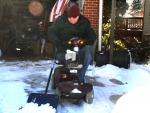 Seniors Scooter Snow Plow