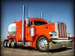 Orange Peterbilt