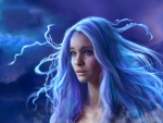 Blue Haired Beauty