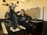 model and moto guzzi