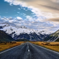 Road To Mount Cook - New Zealand