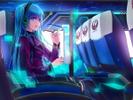 Miku in aeroplane