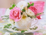 Beautiful Flowers in a Cup