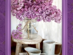Lilac in frame