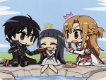 Cute Kirito, Asuna, Yui