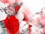 Butterflies on the Flowers