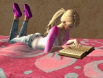 Girl reading a book
