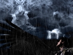 Castiel at rainy darkness