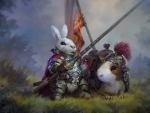 Sir Rabbit And His Might Steed