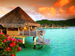 Sunset overwater bungalow 