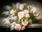 Lilacs and roses