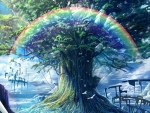 Rainbow treehouse