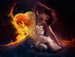 â™¥~  Flaming Heart ~â™¥