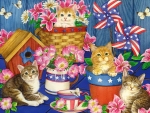 Patriotic kittens