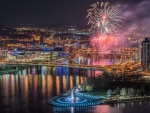 'Fireworks display in Pittsburgh Pa'.....