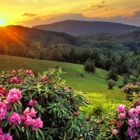 Sunset Over the Mountains