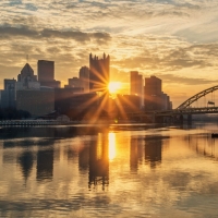 'Sunrise in Pittsburgh, Pa.'.....
