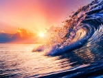 Sunset Ocean Wave