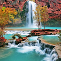 Autumn waterfall
