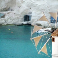 Windmill on Greek island