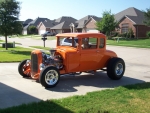Orange Ford Hot Rod