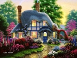 A COTTAGE with FLOWERS