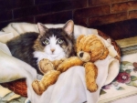 Cat with Bear