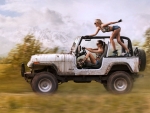 Two Girls in a Jeep YJ