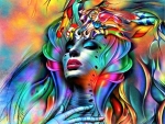 Colorful Fantasy Woman
