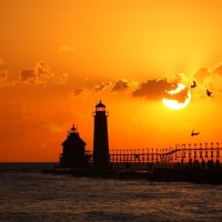 Lighthouse at Sunset