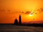 Lighthouse at Sunset