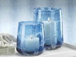 *Blue decorative candles*
