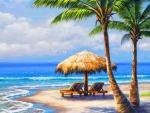 Tropical Beach Painting